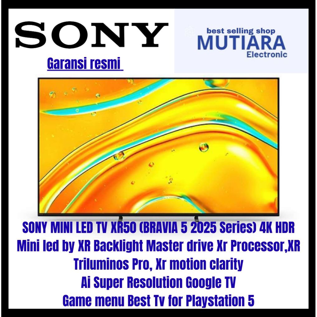 SONY 55XR50 / K-55XR50 BRAVIA 5 MINI LED 4K GOOGLE TV 55 inch 2025 series