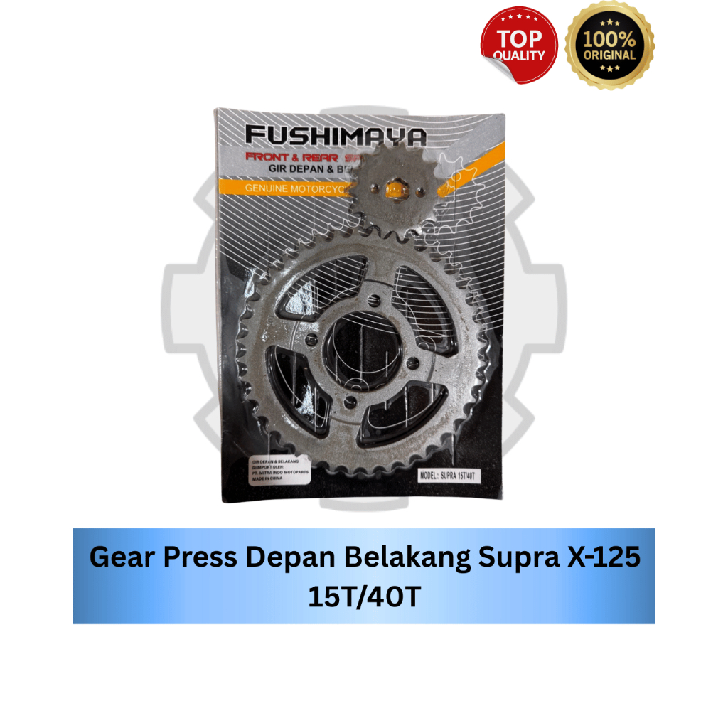 Gear Press Gir Pres Set Depan Belakang Supra X125 428- 15T/40T 15T40T