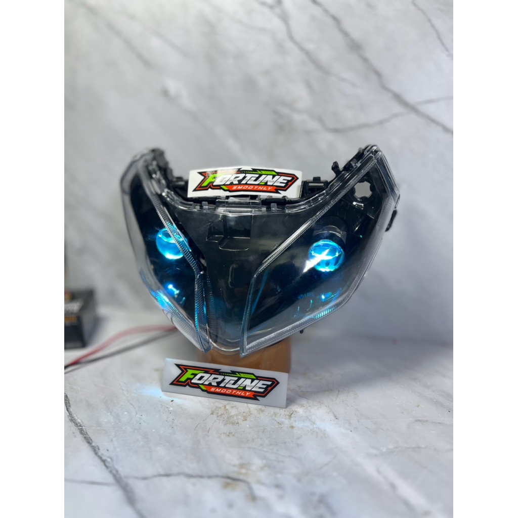 Reflektor Lampu Depan Biled H4 + Socket Vario 110 Techno Vario CBS Tinggalpasang