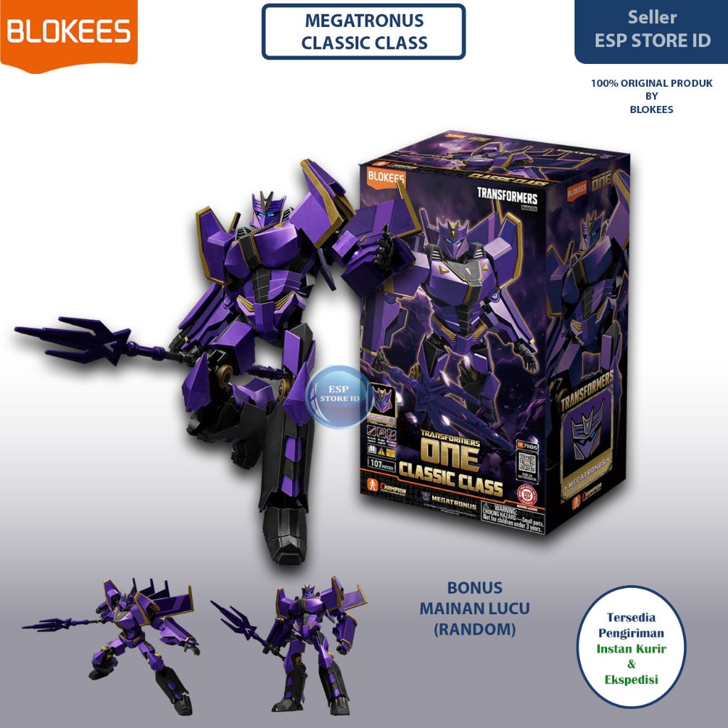 BLOKEES Transformers One Classic Class Megatronus + Free Gift