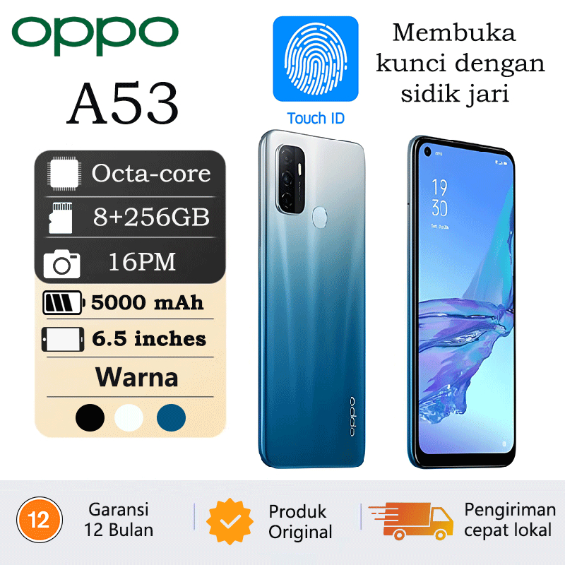 Hp oppo A53 ram 8+256GB 4g LTE garansi1 Tahun Grosir