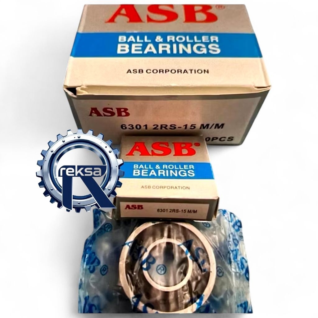 (isi 10 pcs) Laher 6301 2RS-15mm merk ASB