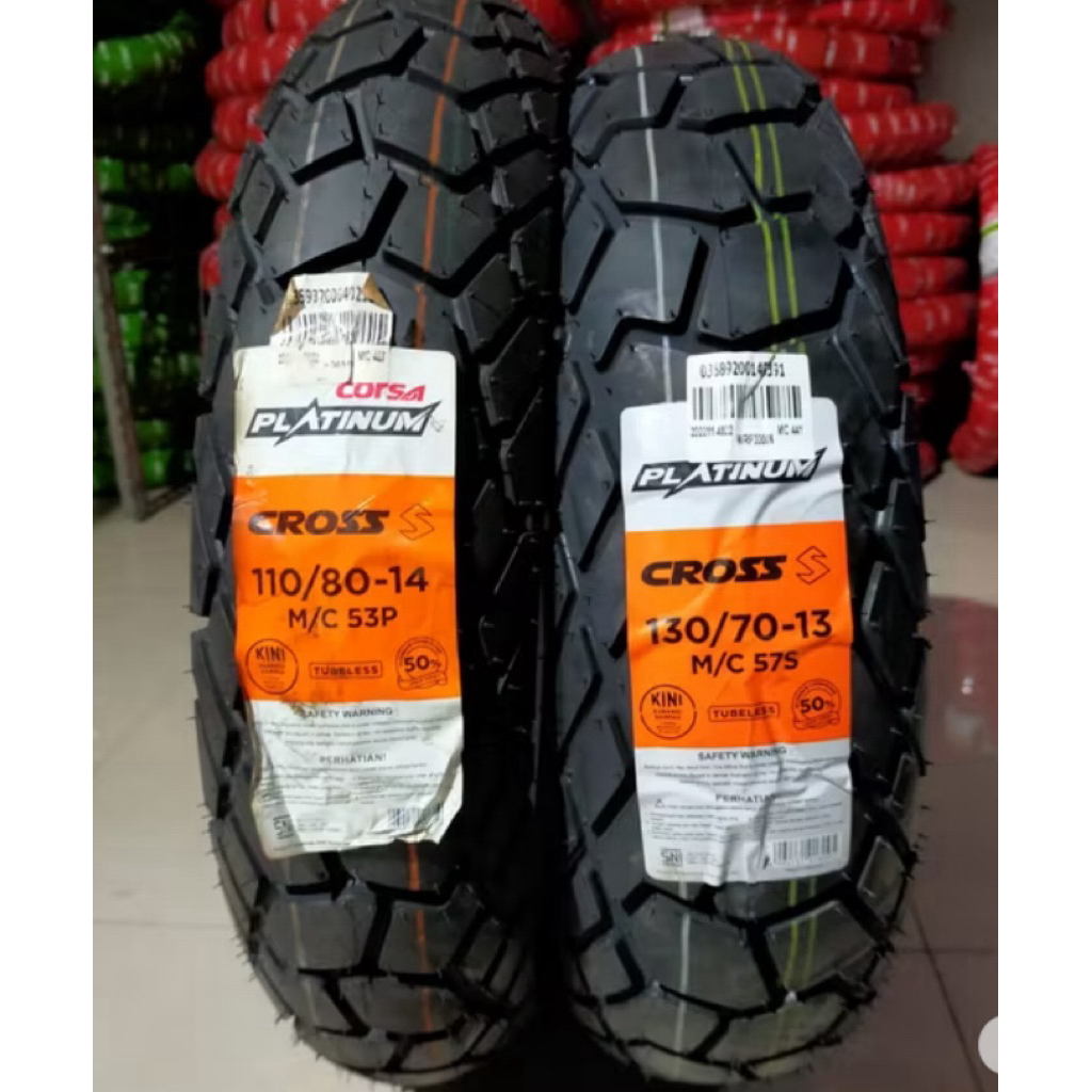 BAN LUAR CORSA PLATINUM CROSS S 80 90 14 90 90 14 110 80 14 110 70 13 120 70 13 130 70 13 140 70 13