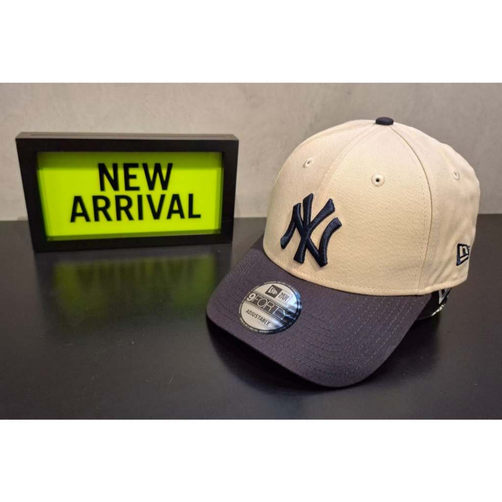 Topi New Era 9Forty New York Yankees Colour Block Navy Cream Cap 100% Original