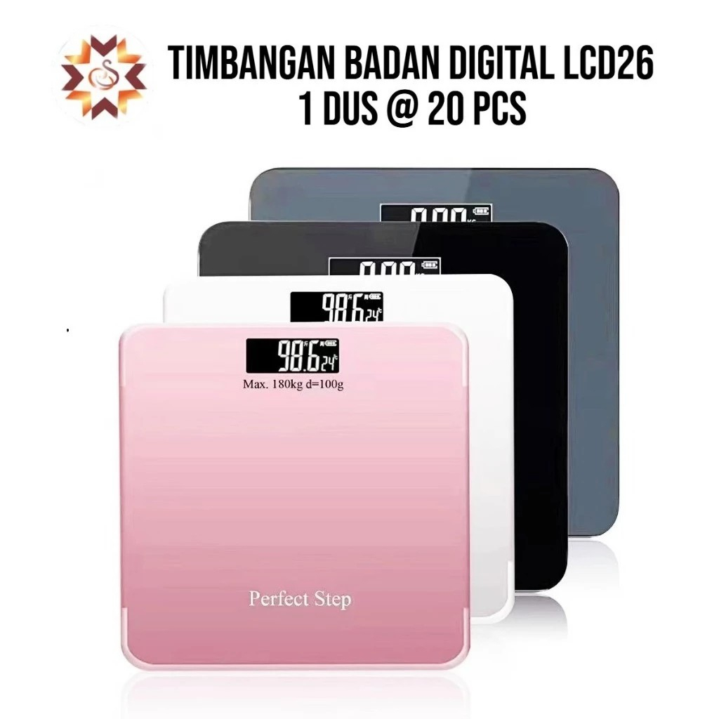 Timbangan Badan Digital/ Temperature Version Baterai/ Timbangan Badan Digital Polos