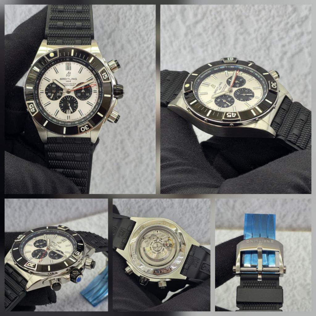 JAM TANGAN BREITLING CHRONOMAT PLAT PUTIH AUTOMATIC DM 40MM
