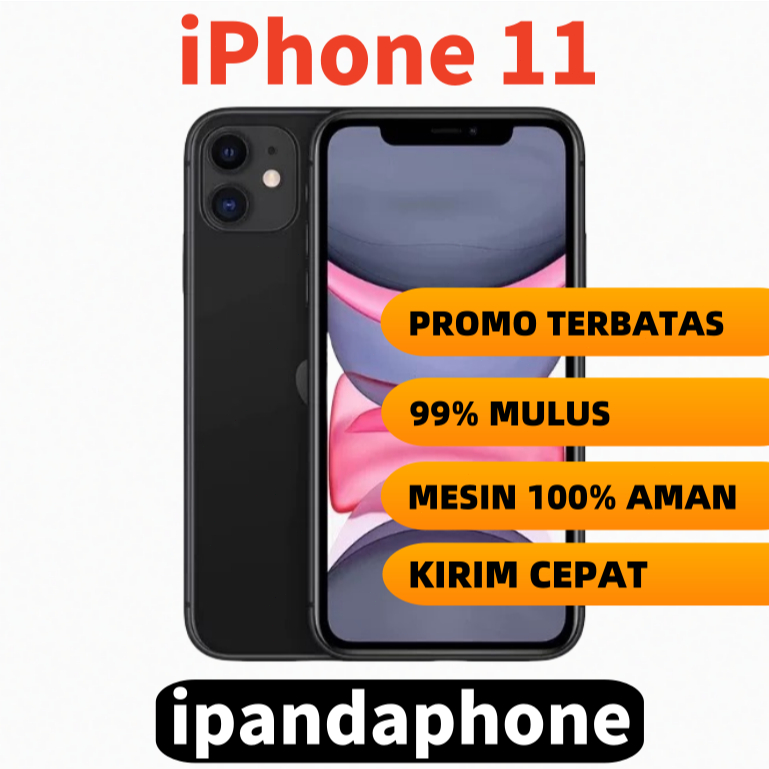 iPhone 11 64GB/128GB Second Ori | Promo Terbatas | Mulus 99% | Kirim Cepat | Mesin Aman