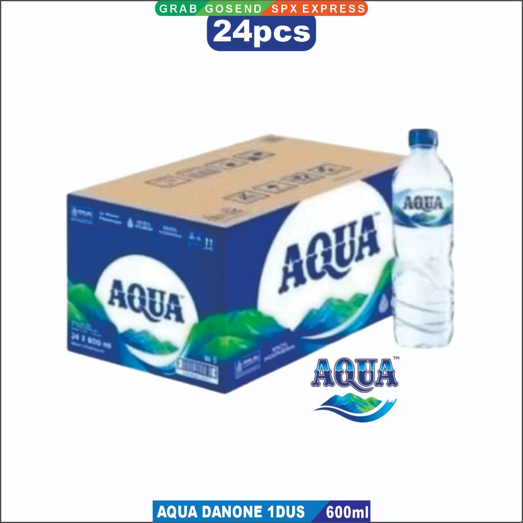 

Danone Aqua Botol 600ML 1Dus Kurir Sameday/instant Sumber Alami