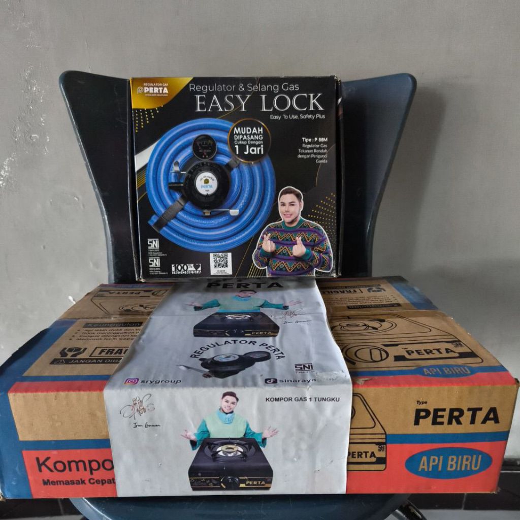 Kompor gas perta 1 tungku + regulator