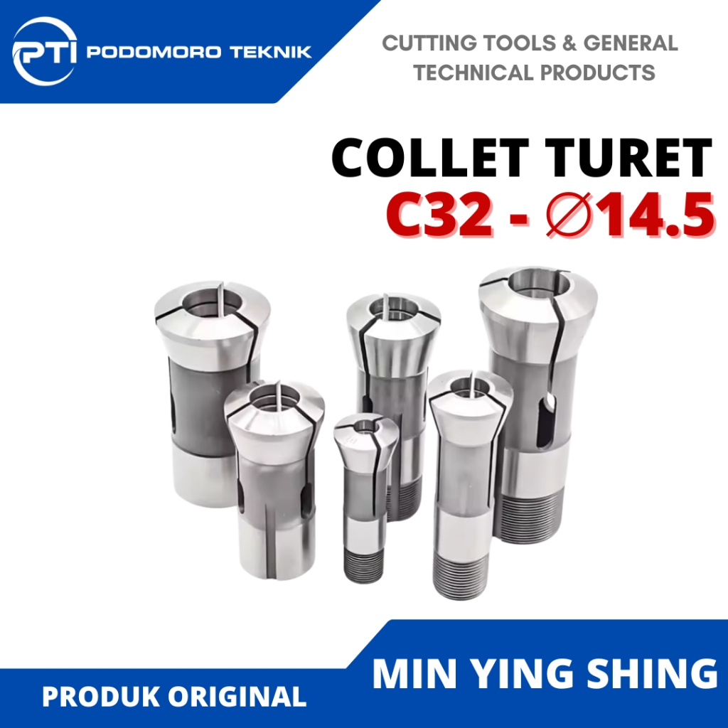 Collet Turet C32 Diameter 14.5MM Collet Chuck Mesin Turet C32 - 14.5mm