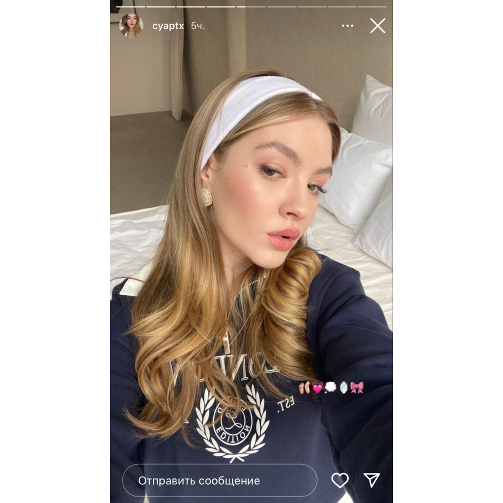 Bandana Headband karet bahan kain Korea style