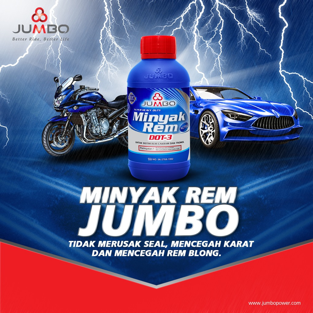 Minyak Rem Dot 3 Jumbo 300 mL Asli / brake Fluid Jumbo DOT 3 300 mL