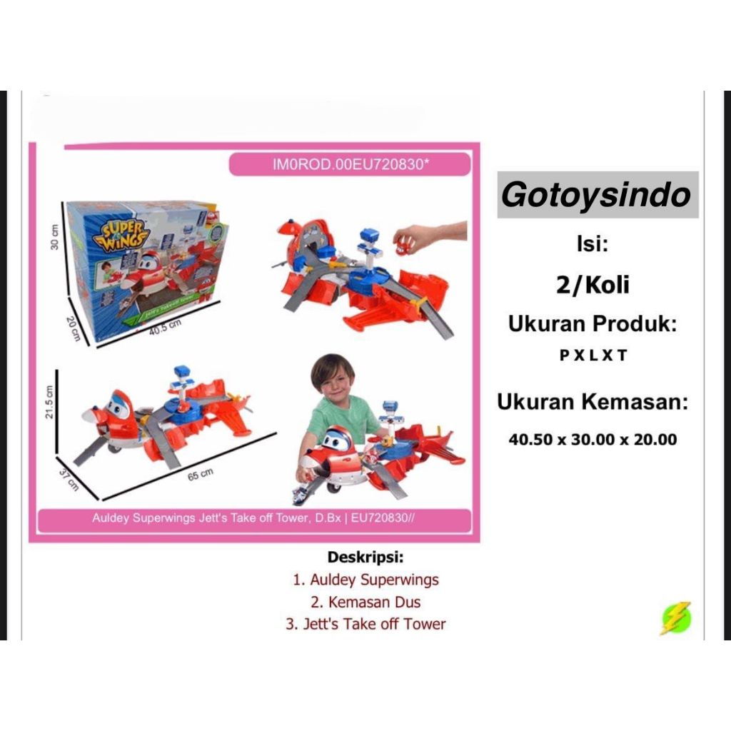 Mainan Anak Super Wings ( ORIGINAL ) Super Wings Takeoff Tower Transformasi Seru Bareng Jett