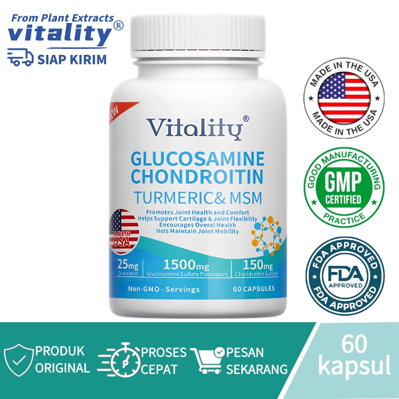 Original Vitality Chondroitin, Memperkuat Kesehatan Tulang Dan Sendi, Meningkatkan Fleksibilitas,