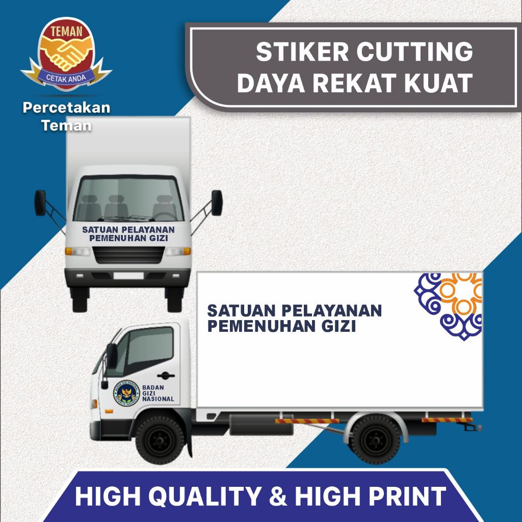 STIKER CUTTING / STIKER BRANDING / STIKER MOBIL / STIKER MOBIL SPPG / STIKER MOBIL BGN