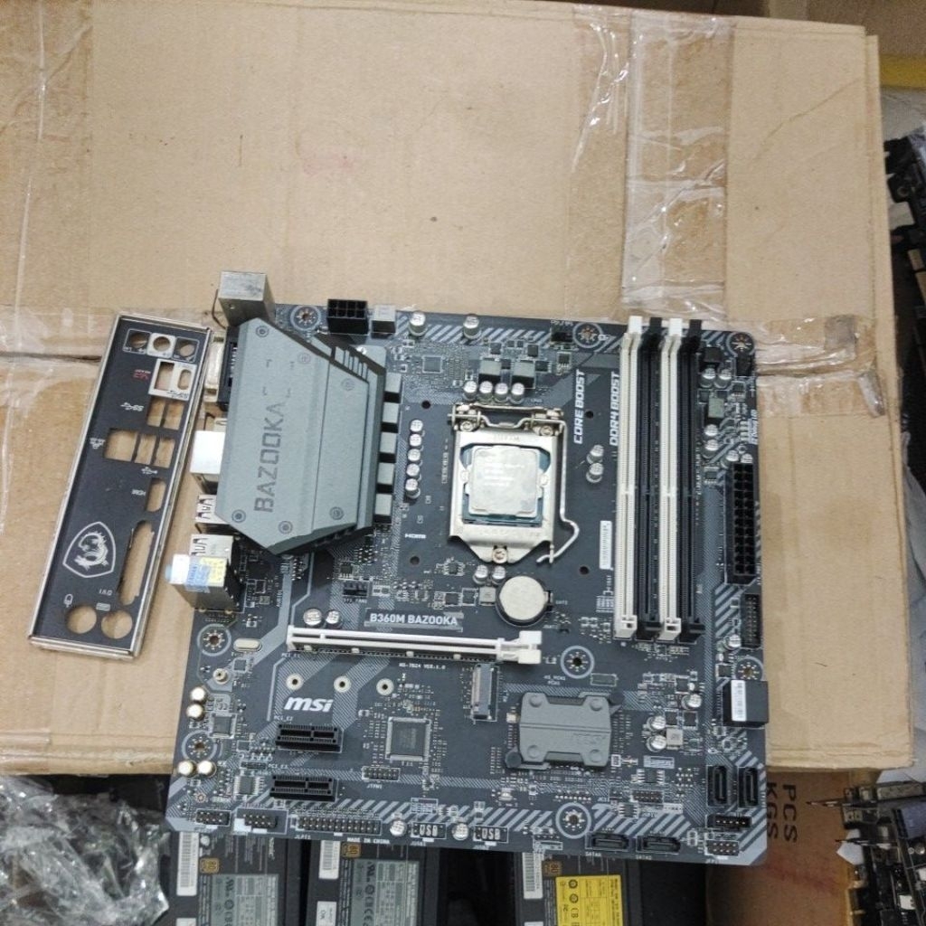 mainboard MSI b360m bazooka ddr4 + procsesor core i5 8600k