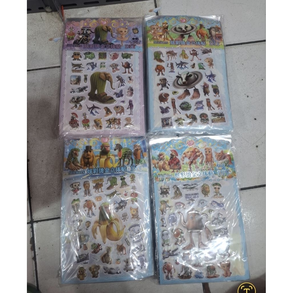 

10pc Stiker Labubu Lebar