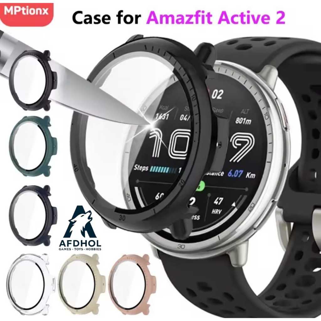 BUMPER HARD CASE AMAZFIT ACTIVE 2 XIAOMI AMAZFIT ACTIVE 2 ACTIVE2 + TEMPERED GLASS HARD CASING COVER