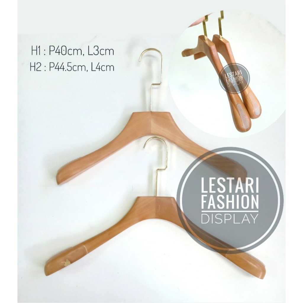Hanger kayu tebal / Hanger kayu / Hanger kayu gold