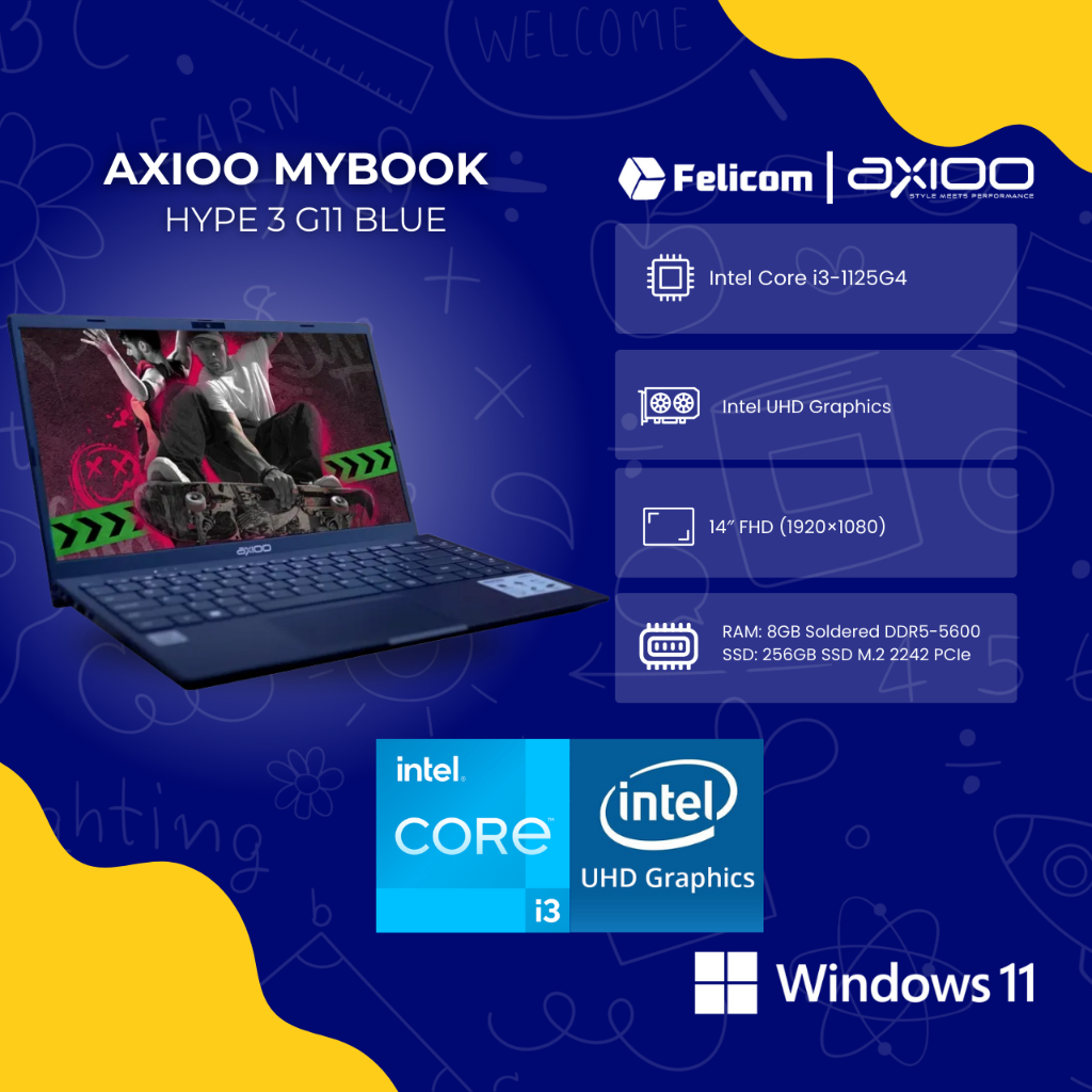 AXIOO Mybook Hype 3 G11 Blue