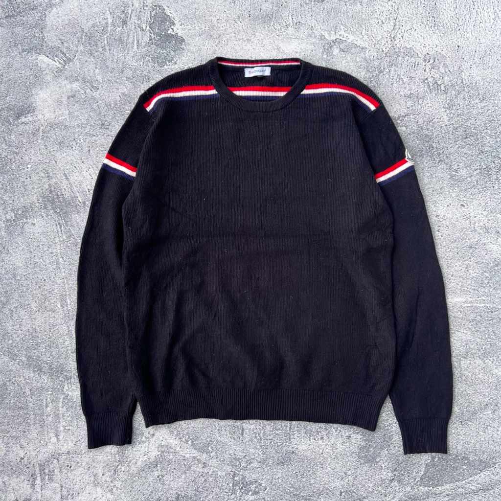 Knitwear Moncler Black Sweater Pria