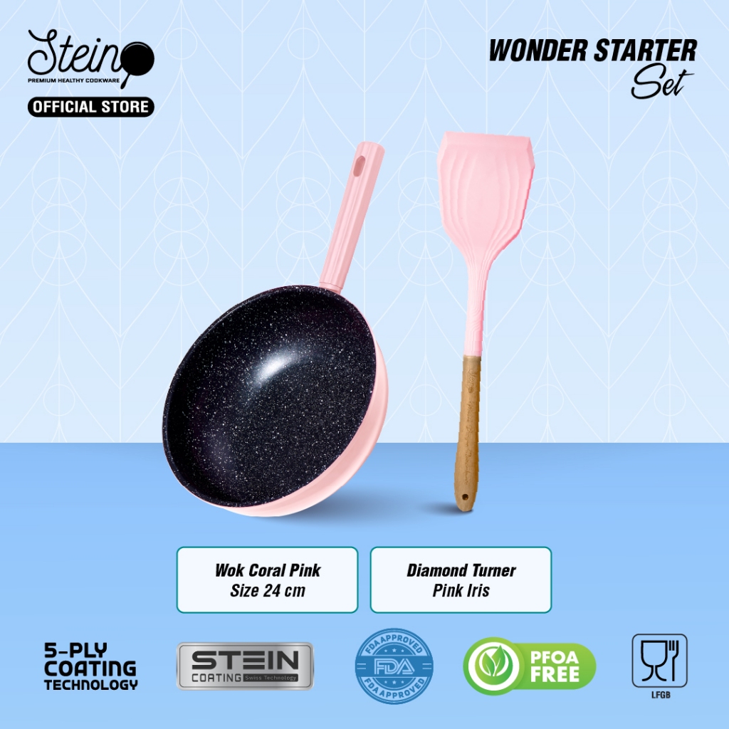 STEIN Wonder Starter Set - Wok Pan 24cm + Stein Spatula