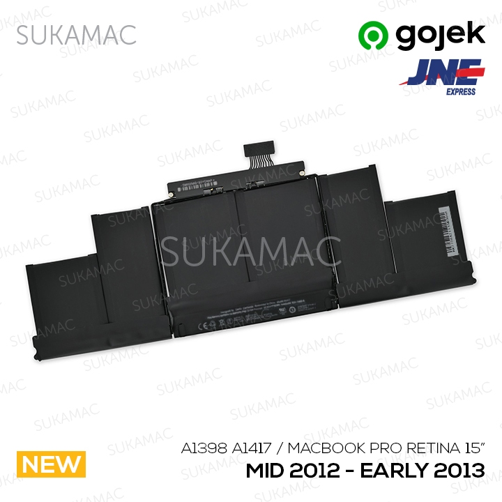 Baterai MacBook Pro 15” Retina A1398 A1417 2012 Early 2013