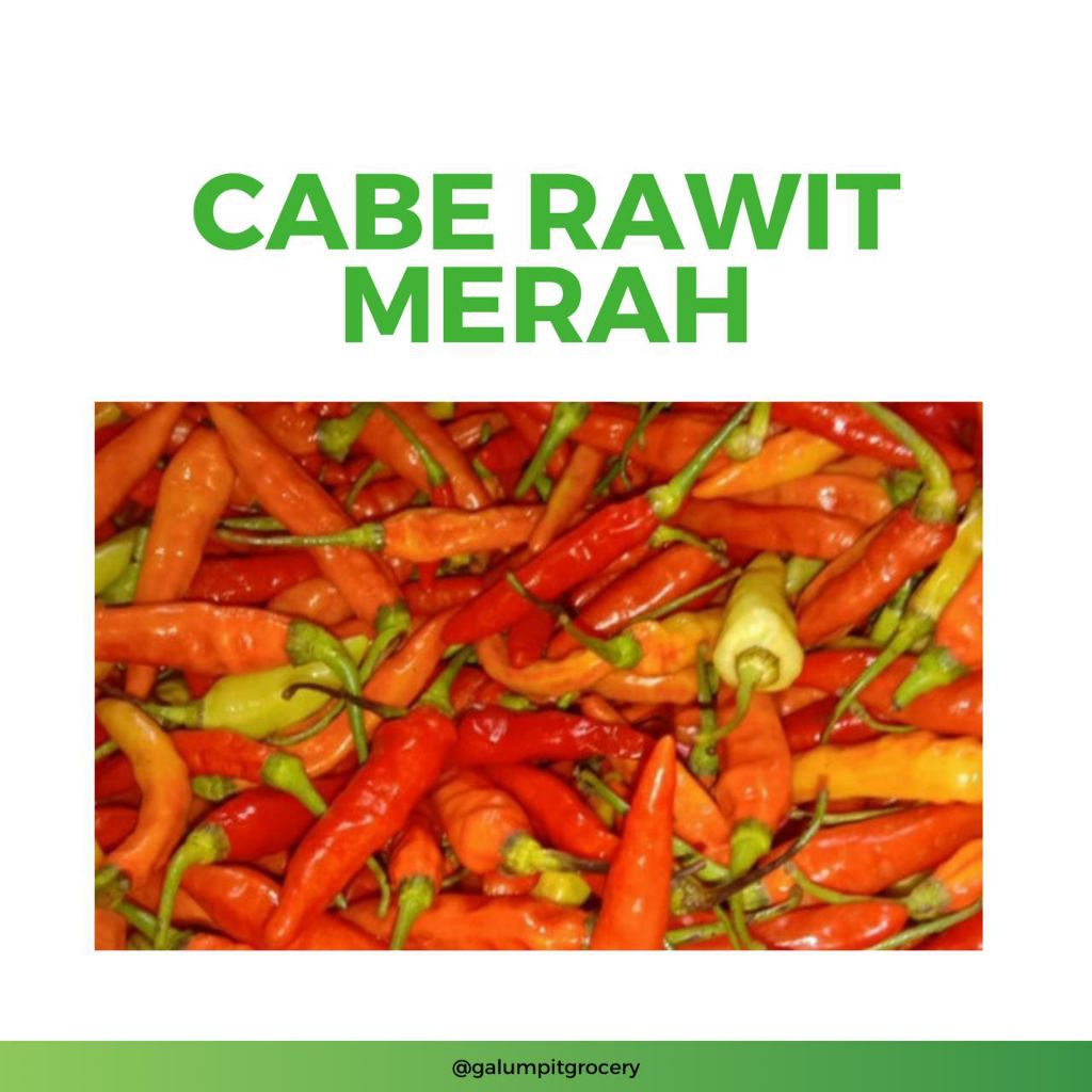 Cabe Rawit Merah / Cengek Merah Segar 100gr | Kirim Instant Bandung Timur