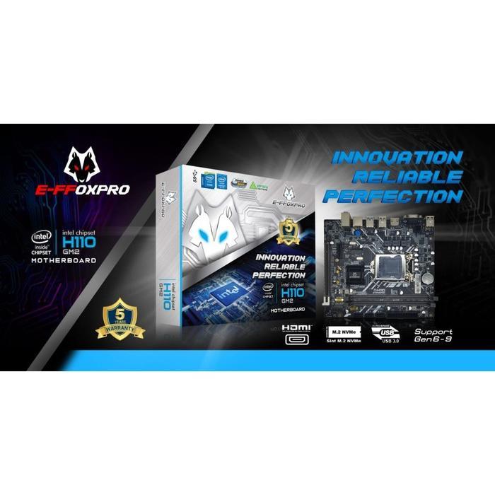 Motherboard PC, Motherboard Gaming, Motherboard Effoxpro H110 GM2( LGA1151 / H110 / DDR4 / M2 NVME )