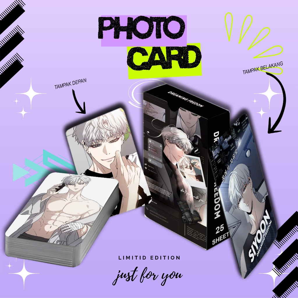 PHOTOCARD SET SIYOON BAEK WEBTOON FROM DREAMS TO FREEDOM PREMIUM 25 SHEET