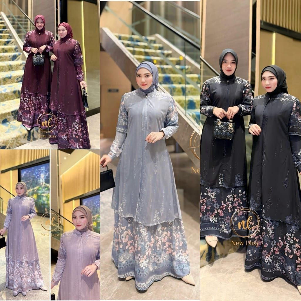 jangan lupa kirim ulang nomor wa saat order ZEDSLDA NEW LUSY M-XXXL OUTER DRESS GAMIS MODE TERBARU B