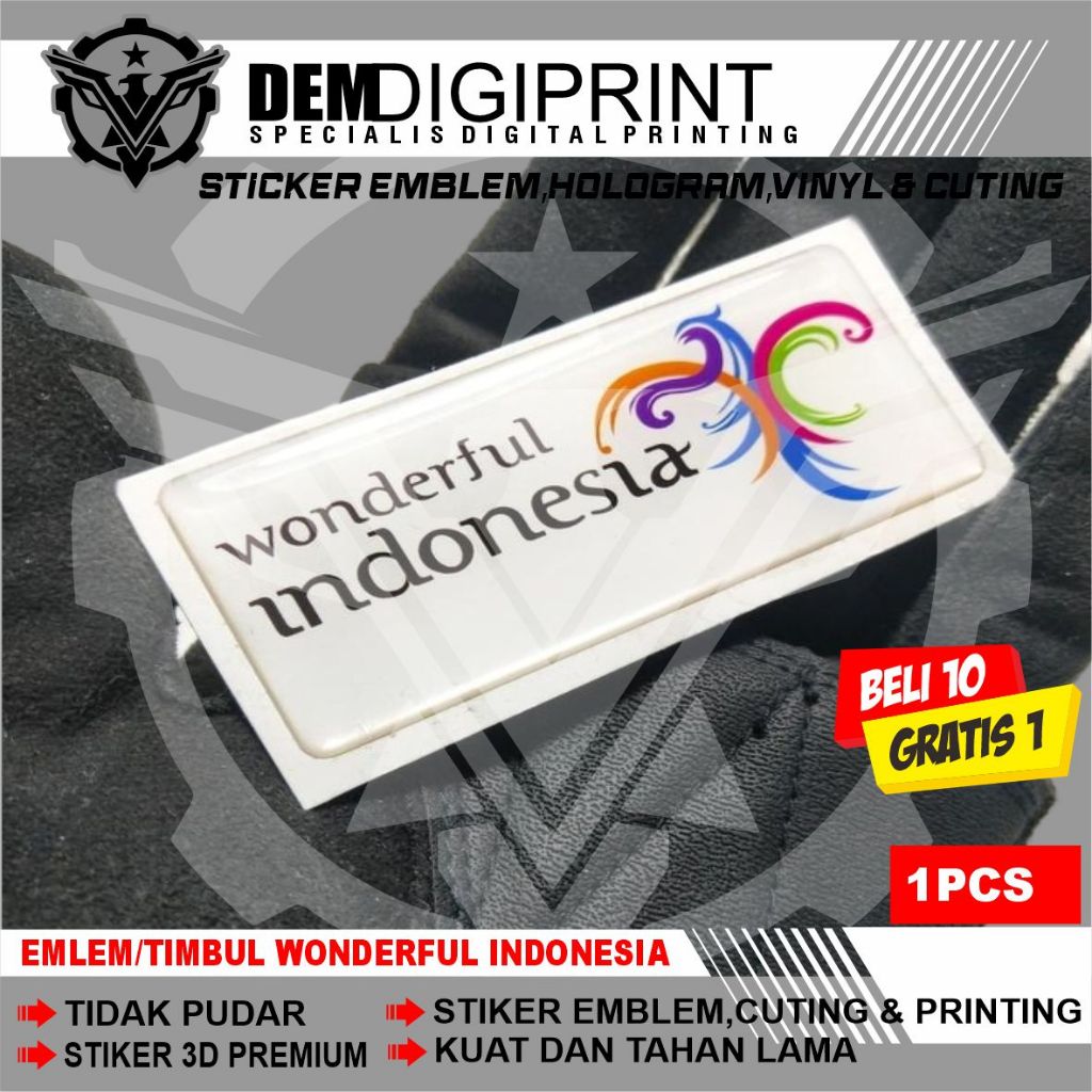 stiker wonderful indonesia