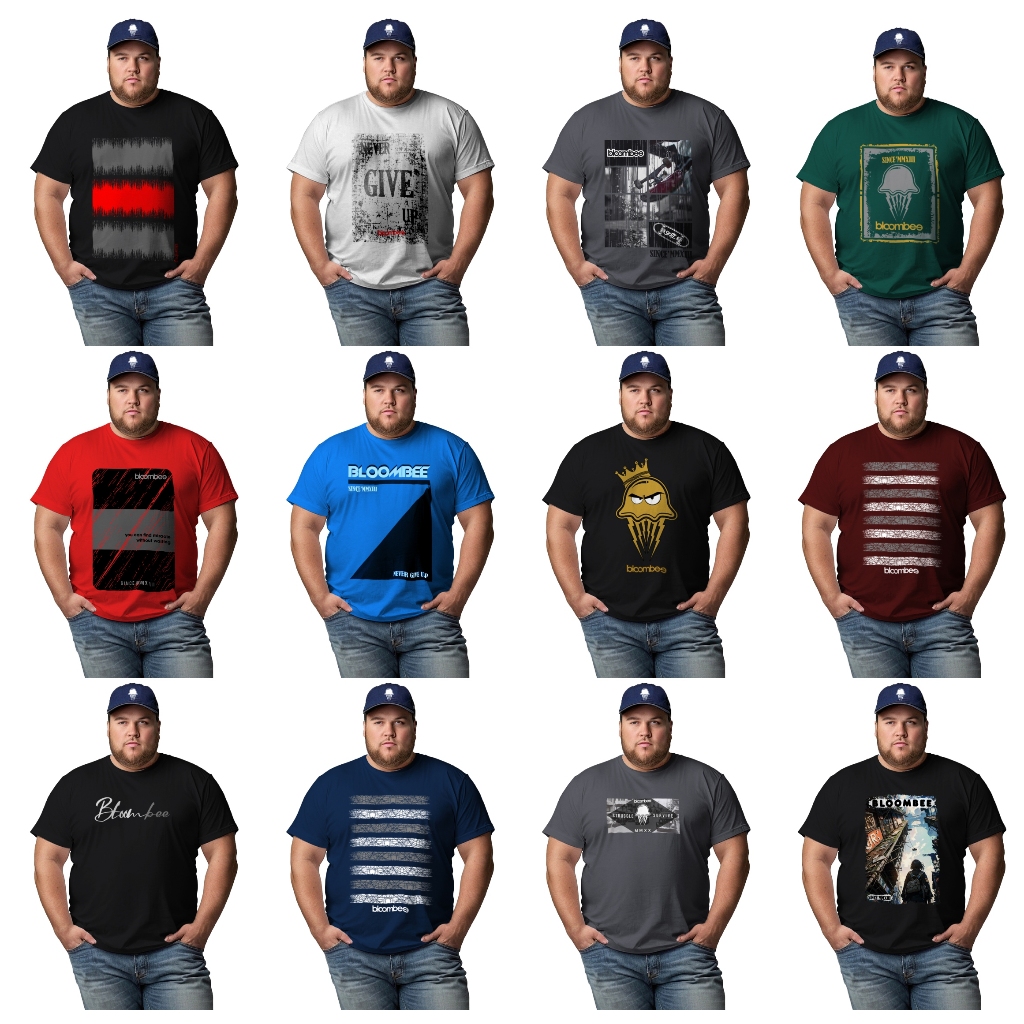 BLOOMBEE Kaos Pria Super Jumbo 7-8XL