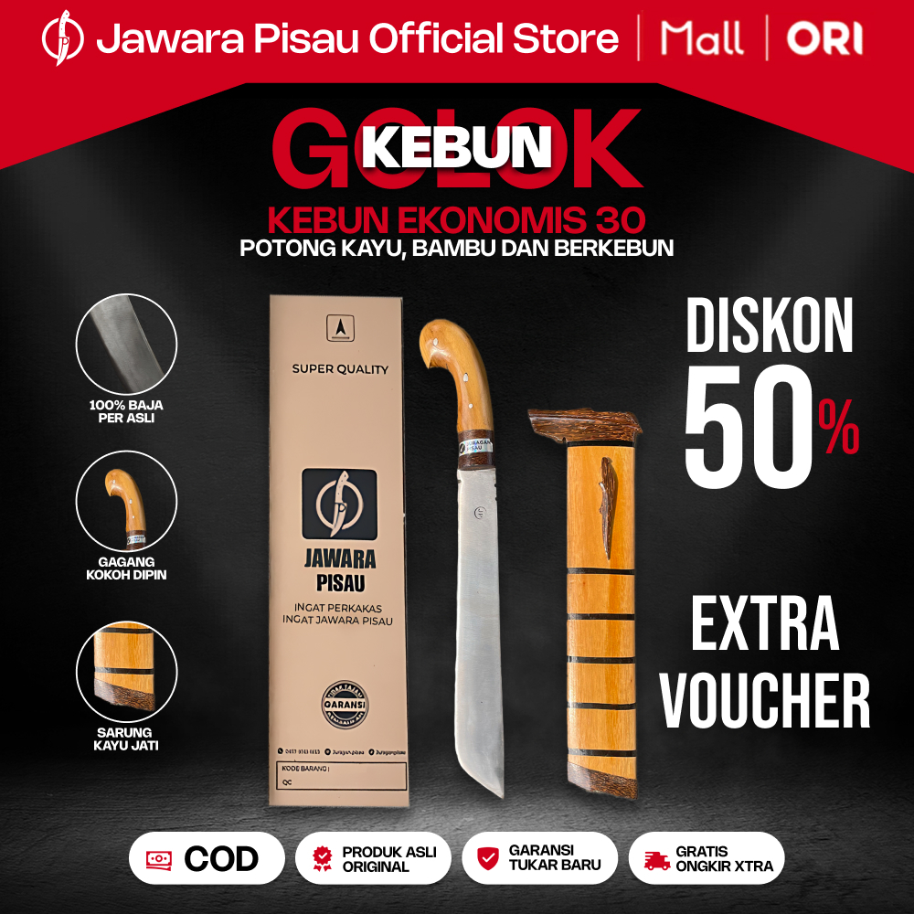 Jawara Pisau - Golok Kebun Baja Multifungsi khas Ciwidey
