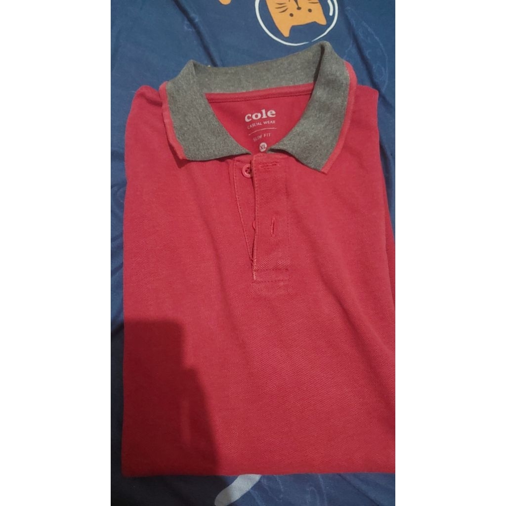KAOS POLO COLE MERAH XL