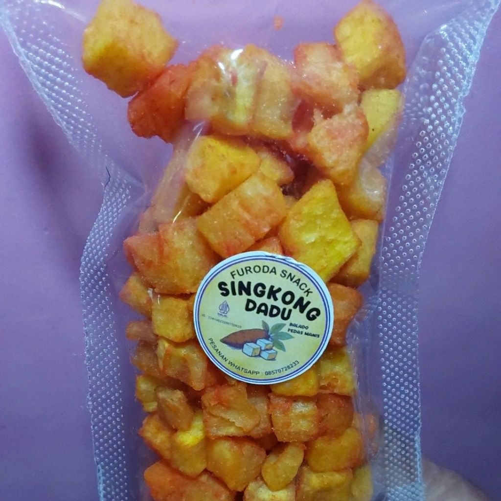 

Singkong Dadu 50 gram Empuk Krenyes Rasa Balado Pedas Manis