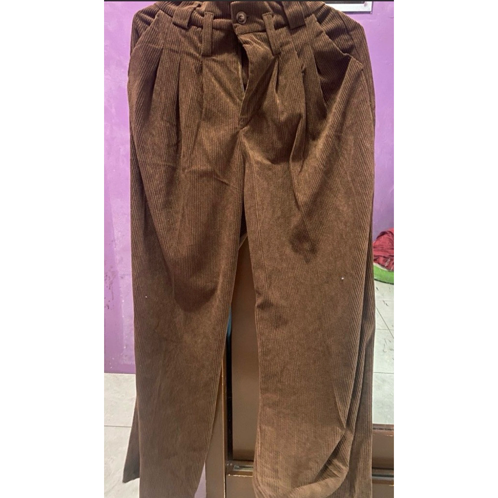 celana corduroy brown