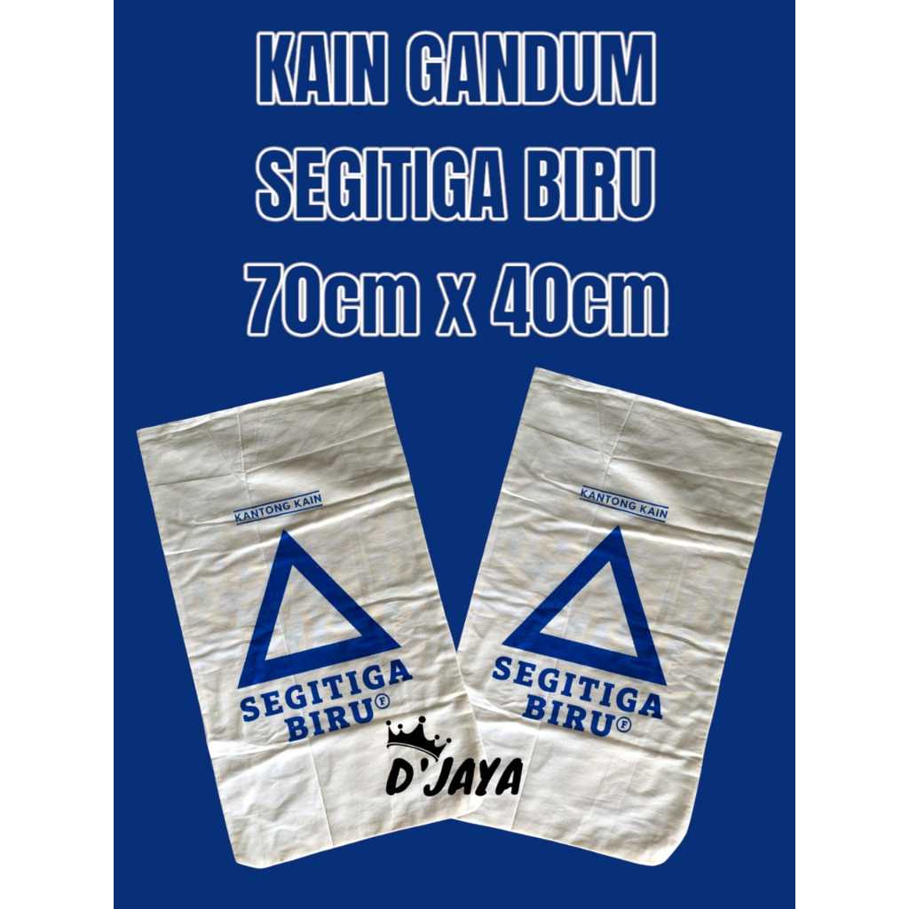 KANTONG SEGITIGA BIRU 25Kg Karung Segitiga Biru Baru karung gandum karung beras karung 25 kg karung 