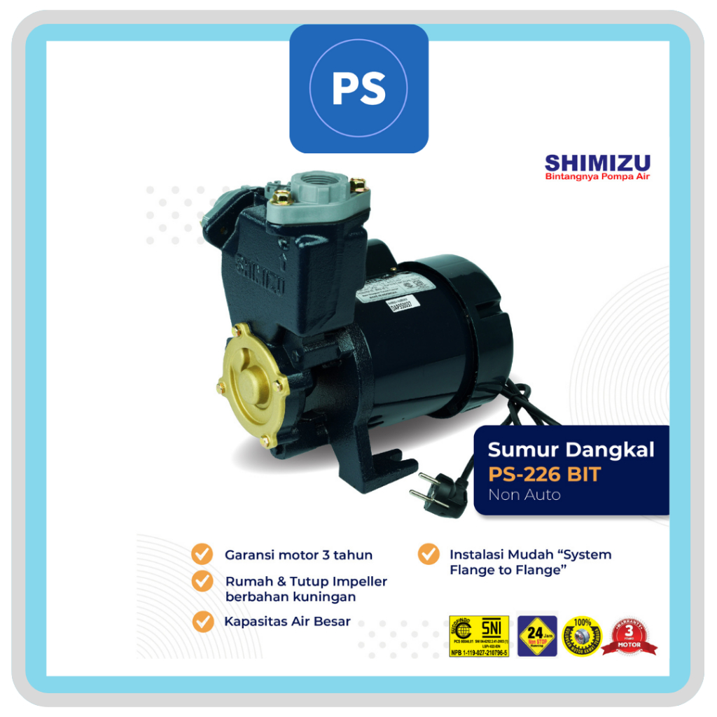 SHIMIZU Pompa Air PS 226 BIT Non Otomatis