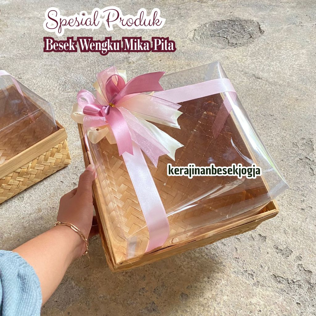 KOTAK HANTARAN TUTUP MIKA HIAS PITA | box mika hantaran kotak seserahan lamaran bingkisan