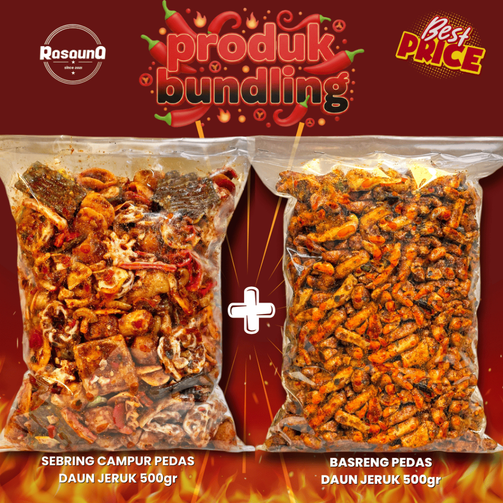 

BUNDLING BASRENG PEDAS 500GR + SEBRING CAMPUR 500GR - RASAUNA