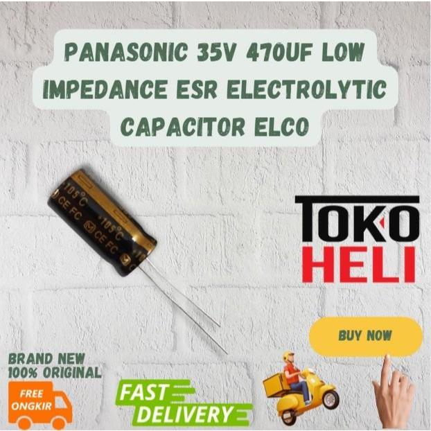 Panasonic 35V 470uf Low Impedance ESR Electrolytic Capacitor Elco