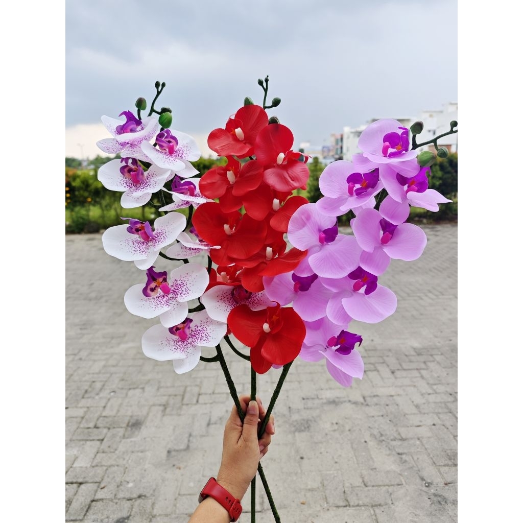 Bunga dekorasi anggrek Latex Premium super latex