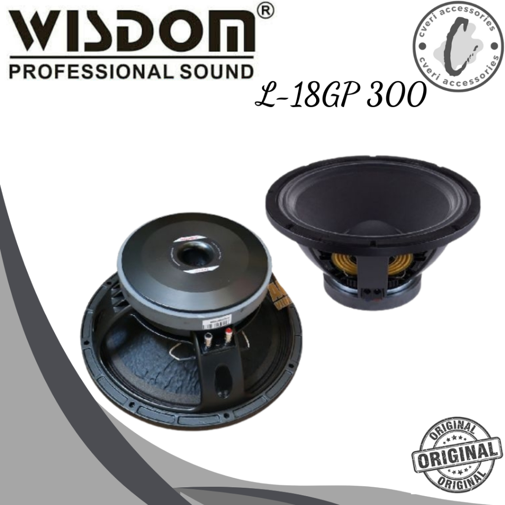 Speaker Wisdom L18GP300 Komponen Speaker Original L-18Gp300 Komponen Speaker