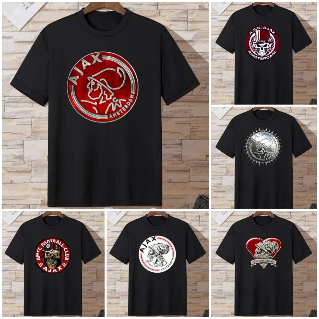 Kaos bola ajax amsterdam /T-Shirt bola ajax amsterdam/Kaos Murah Bagus/T-Shirt/Kaos Cotton Combad 24