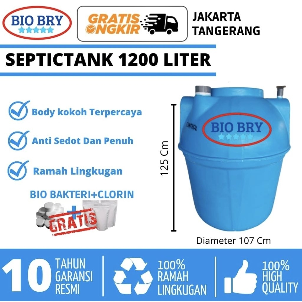 SEPTICTANK,1.2000LITER, BIOBRY, BIOFILL,BIOTECH, BERKUALITAS.