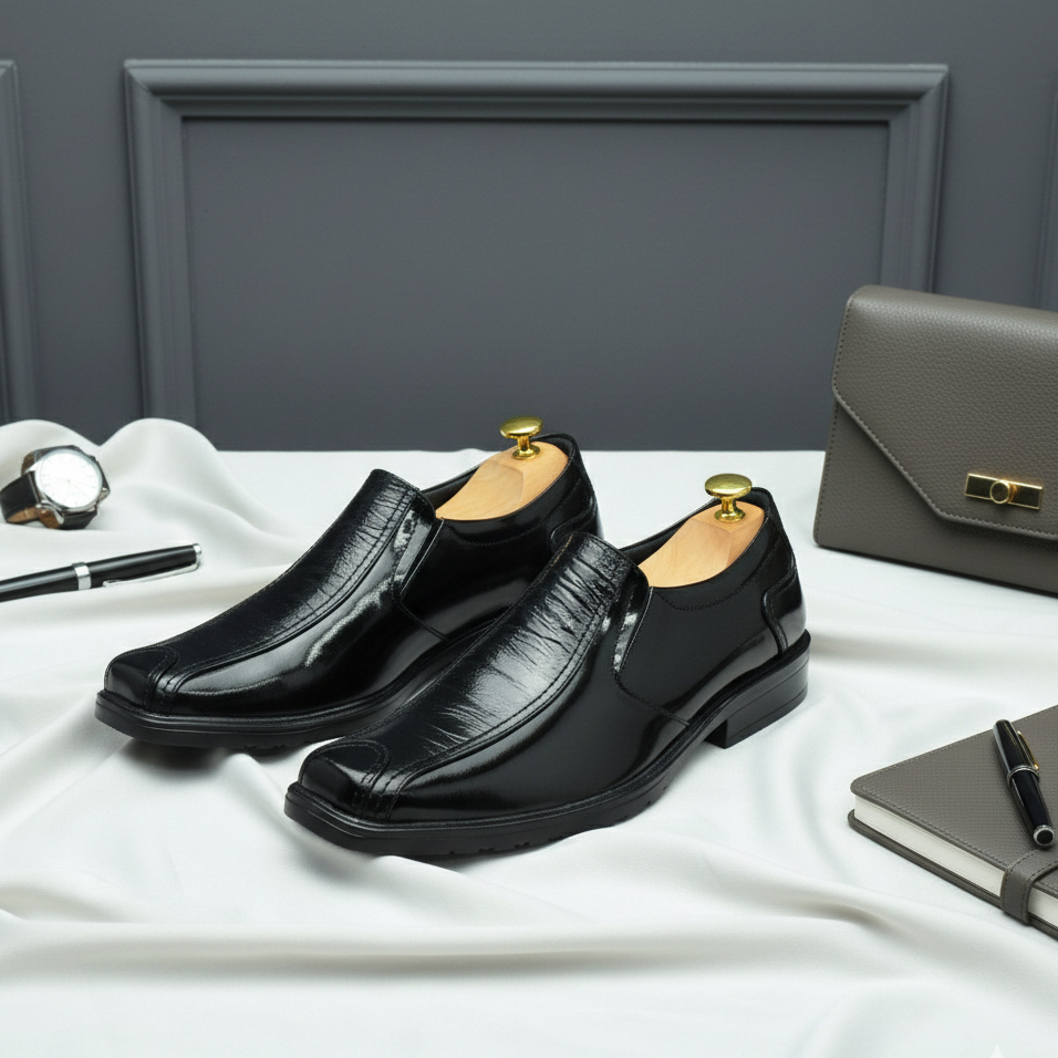 SEPATU Kerja Pantofel Formal Pria UKURAN BESAR Jumbo big size KULIT ASLI - size 44 45 46