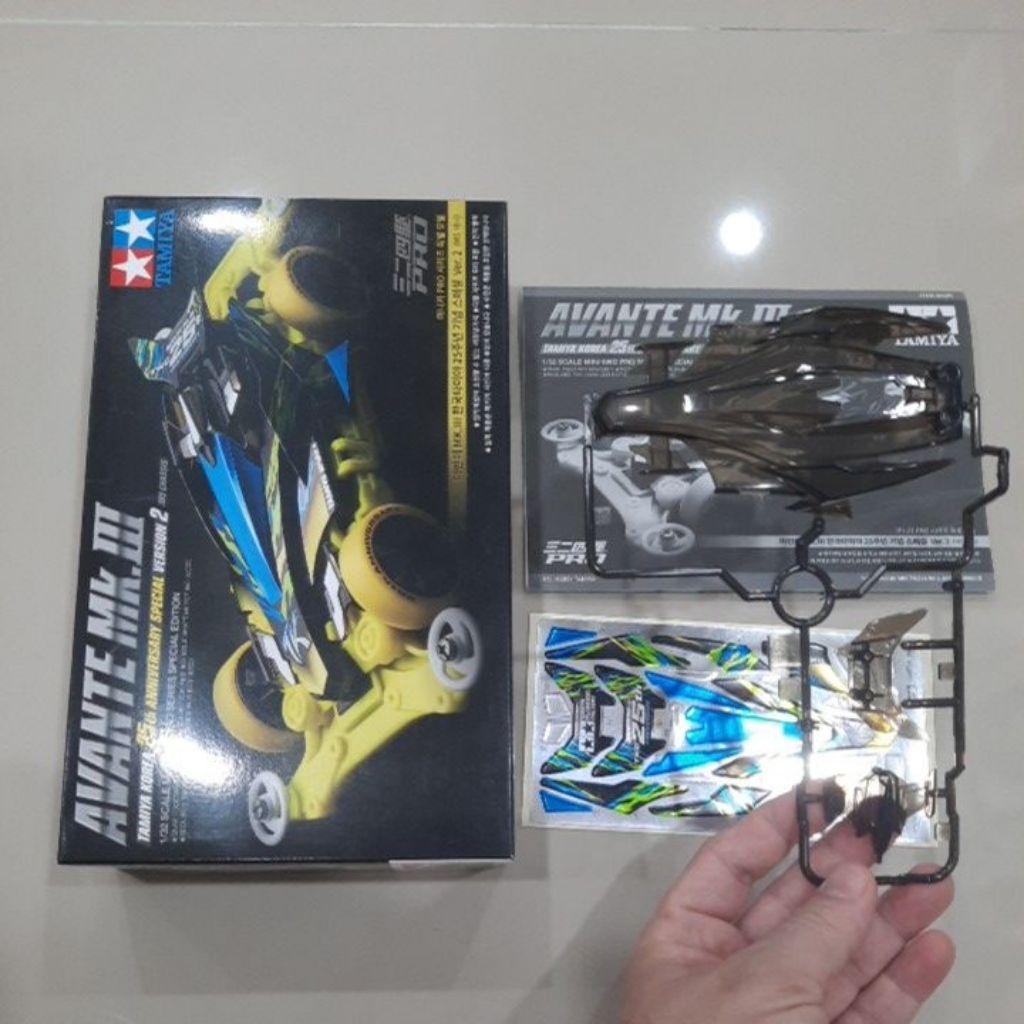 Body Avante MK III Korea 25th Anniversary + Decal + Dus Manual Book Ori Tamiya Body Avante MK III Sm