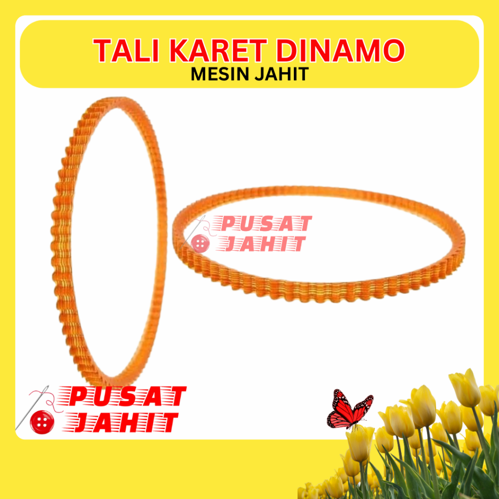 Tali Karet Dinamo Mesin Jahit Obras Butterfly Singer
