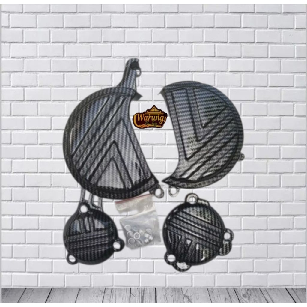 Tutup Blok Mesin KLX 150 Cover Blok Klx Carbon Celup Motip 56 WTP